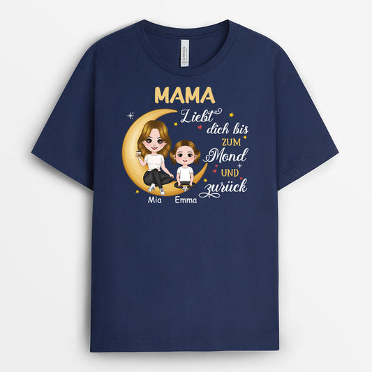1916AGE2 personalisiertes oma liebt dich euch bis zum mond und zuruck t shirt