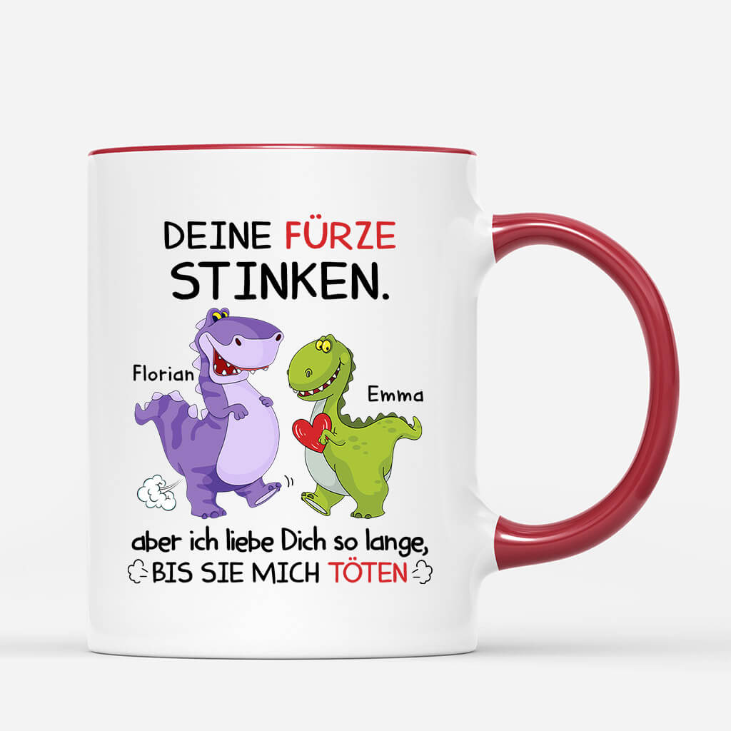 1919MGE2 personalisierte ich liebe dich mehr als ich deine furze hasse tasse