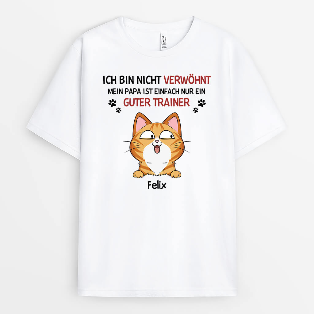 1929AGE2 personalisiertes ich bin nicht verwohnt_ meine mama mein papa ist einfach gut erzogen t shirt