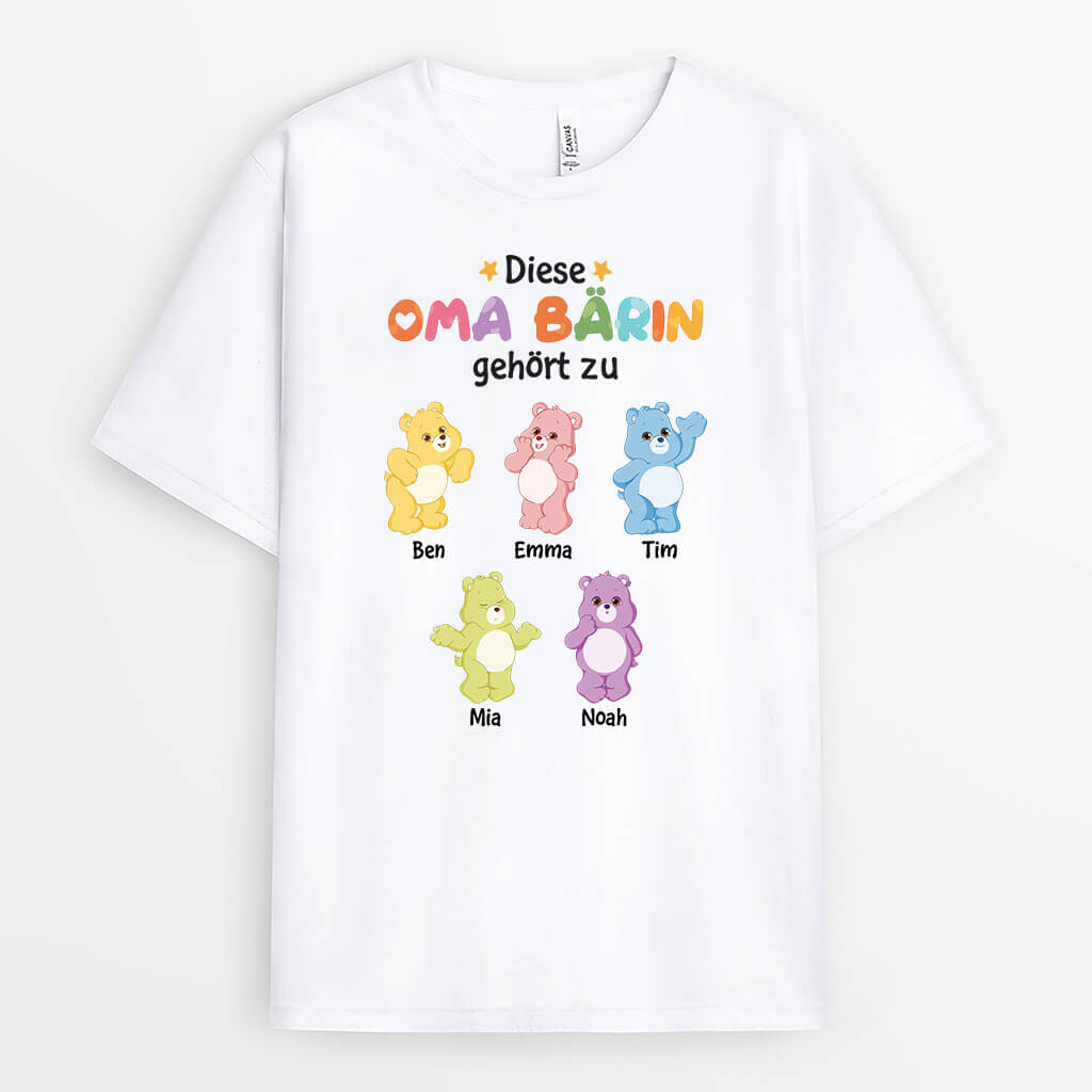 Diese Mama/Oma Bär Gehört Zu - Personalisiertes Geschenk | T-shirt für Katzenliebhaber