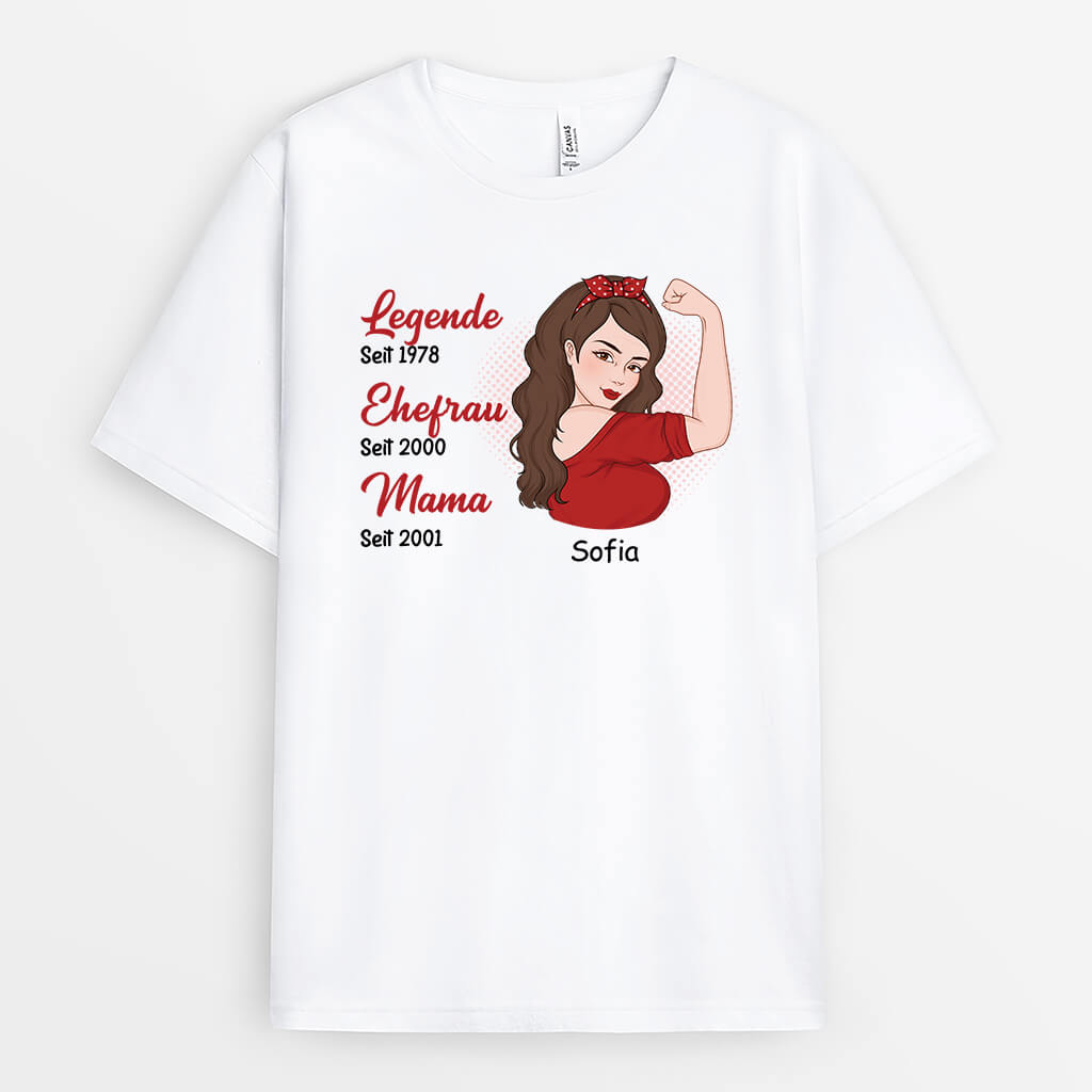 Die Legende Ehefrau Mama - Personalisiertes Geschenk | T-shirt für Frauen
