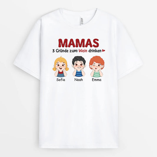 1937AGE1 personalisiertes mamas grunde zu wein t shirt