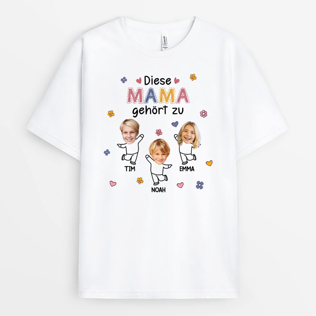 Diese Mamas Gehört Zu - Personalisiertes Geschenk | T-shirt für Mamas