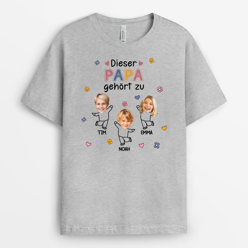 Dieser Papas Gehört Zu - Personalisiertes Geschenk | T-shirt für Papas