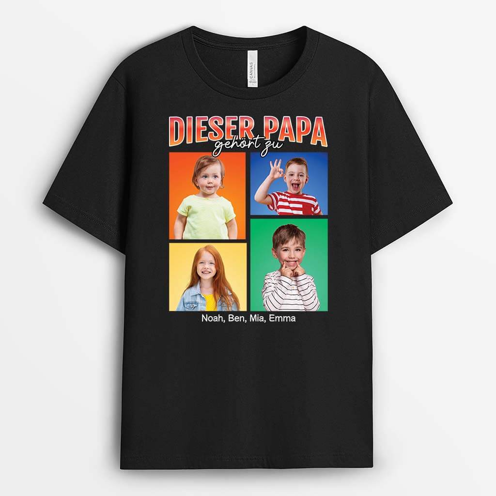 Die Beste Papa Gehört Zu - Personalisiertes Geschenk | T-shirt für Papas