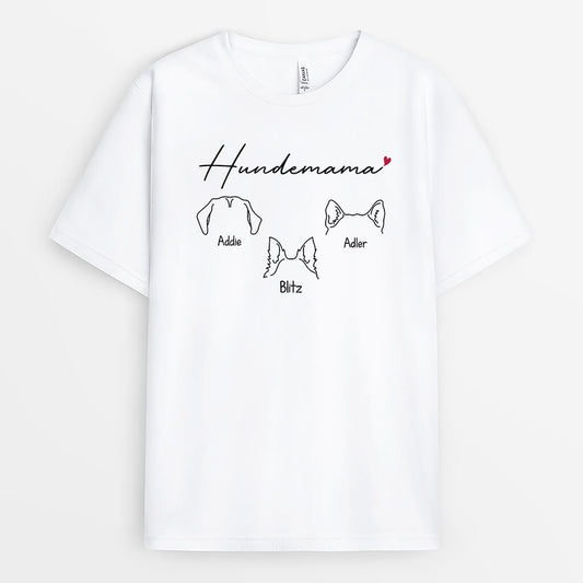 1949AGE1 personalisiertes hundemama hundepapa t shirt