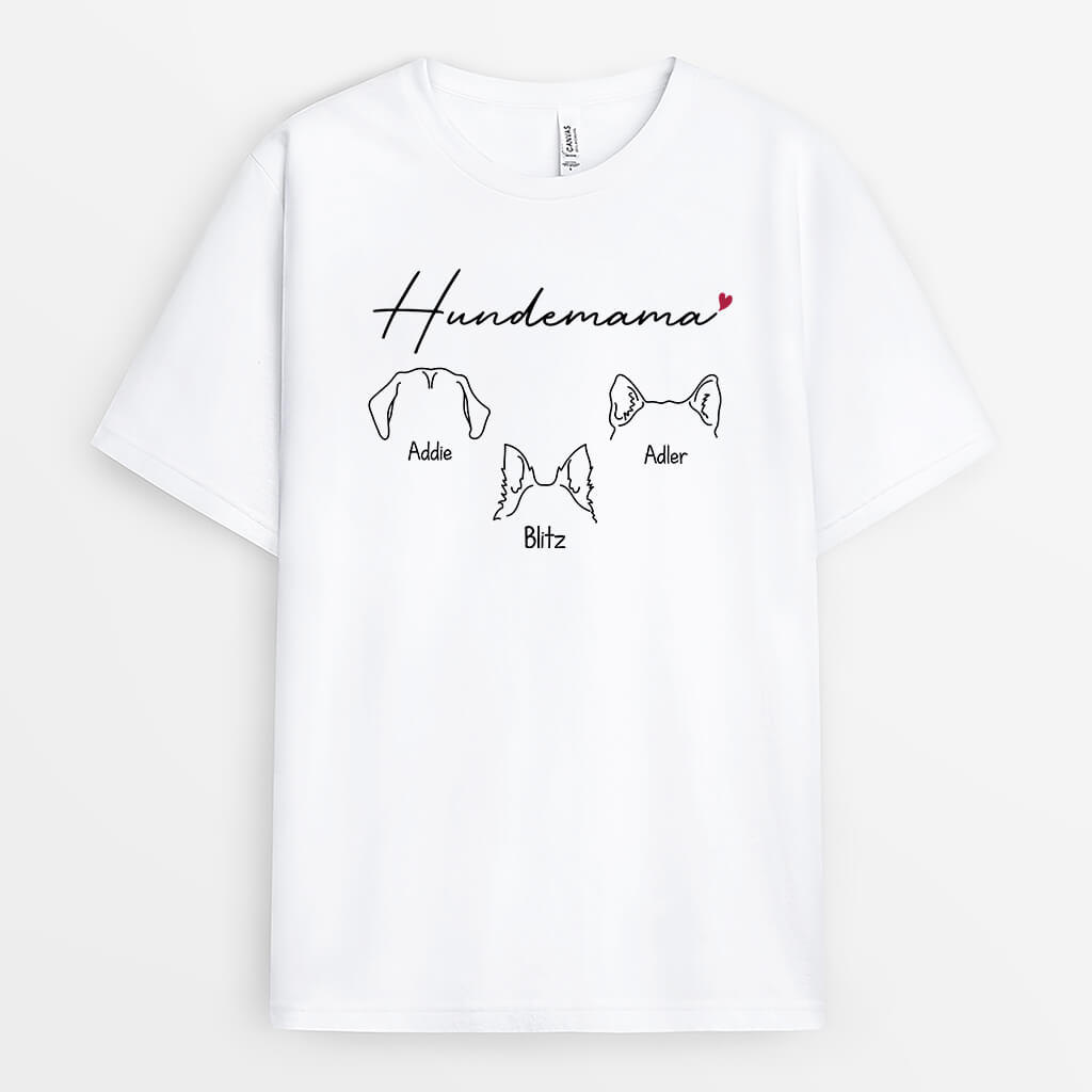 Hundemama/Hundepapa - Personalisiertes Geschenk | T-shirt für Hundeliebhaber