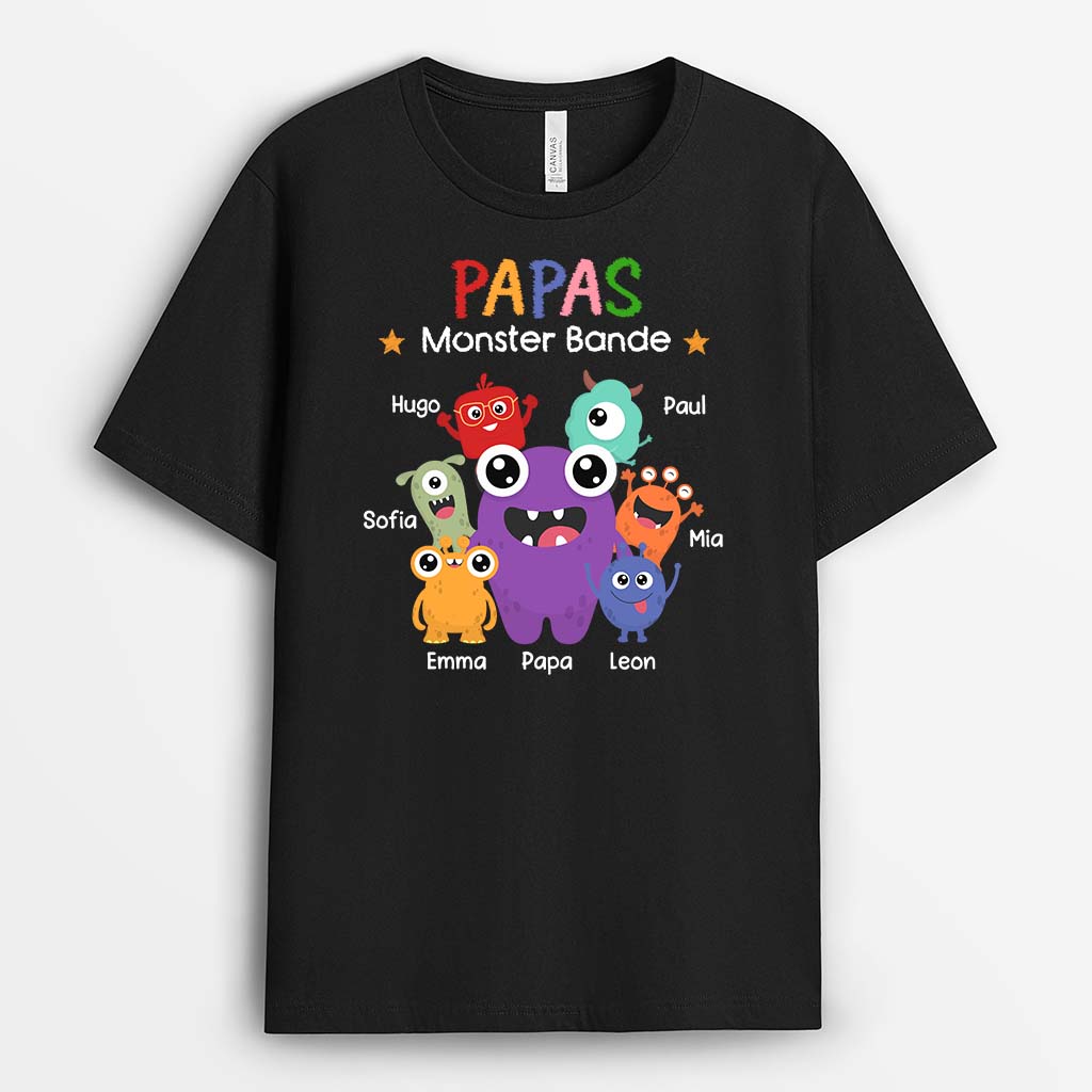 Papas/Opas Monster Bande - Personalisiertes Geschenk | T-shirt für Herren