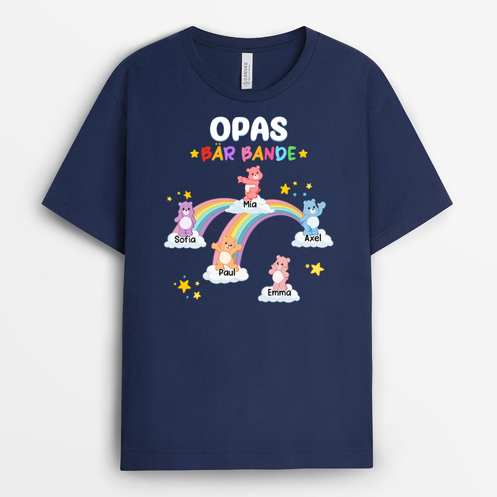 Papas/Opas Bär Bande - Personalisiertes Geschenk | T-shirt für Herren