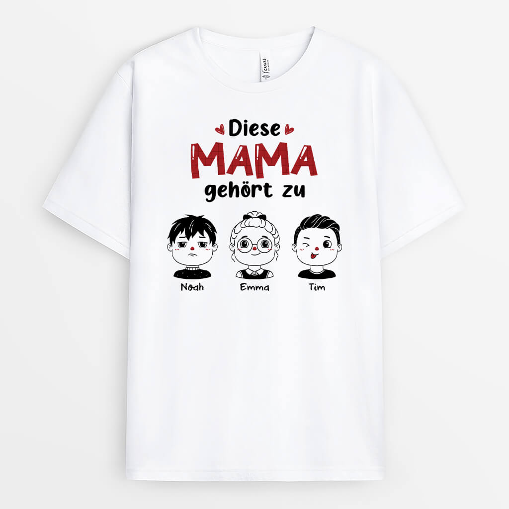 Diese Mamas/Omas Gehört Zu - Personalisiertes Geschenk | T-shirt für Frauen