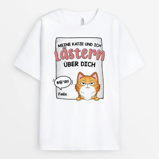 1961AGE2 personalisiertes meine katze und ich lastern uber dich t shirt