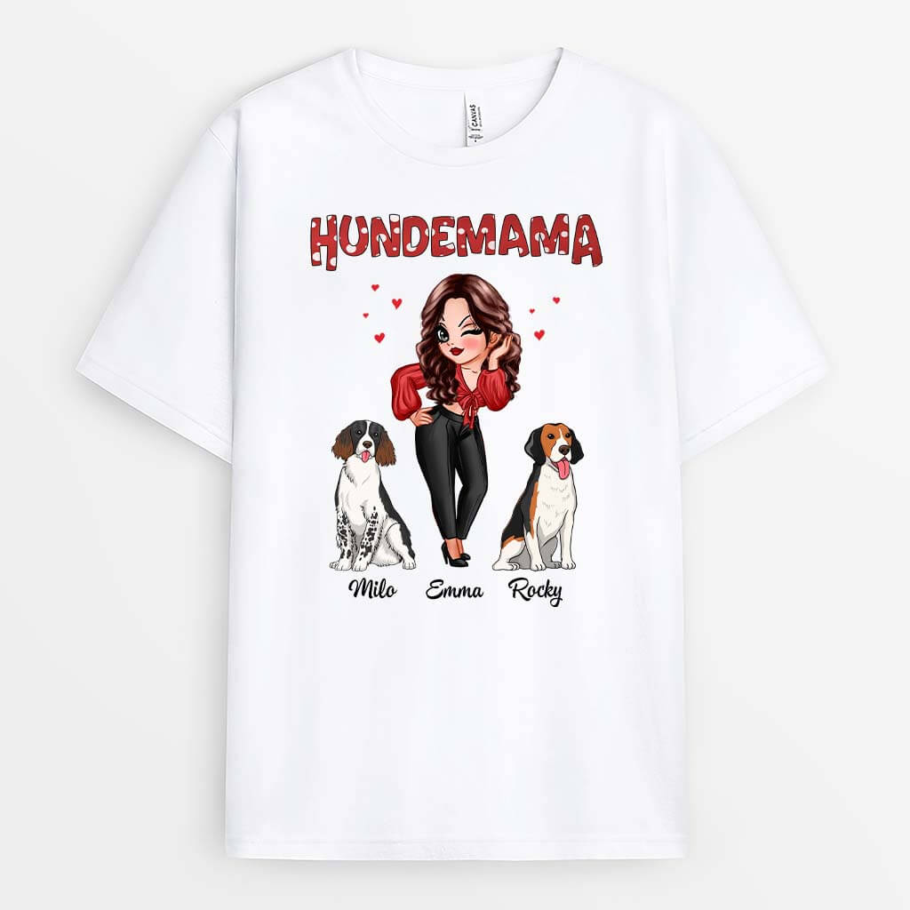 Hundemama - Personalisiertes Geschenk | T-shirt für Hundeliebhaber