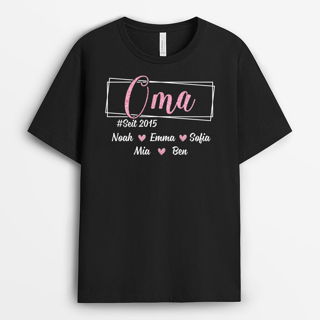 Oma/Mama Gegründet - Personalisiertes Geschenk | T-shirt für Frauen