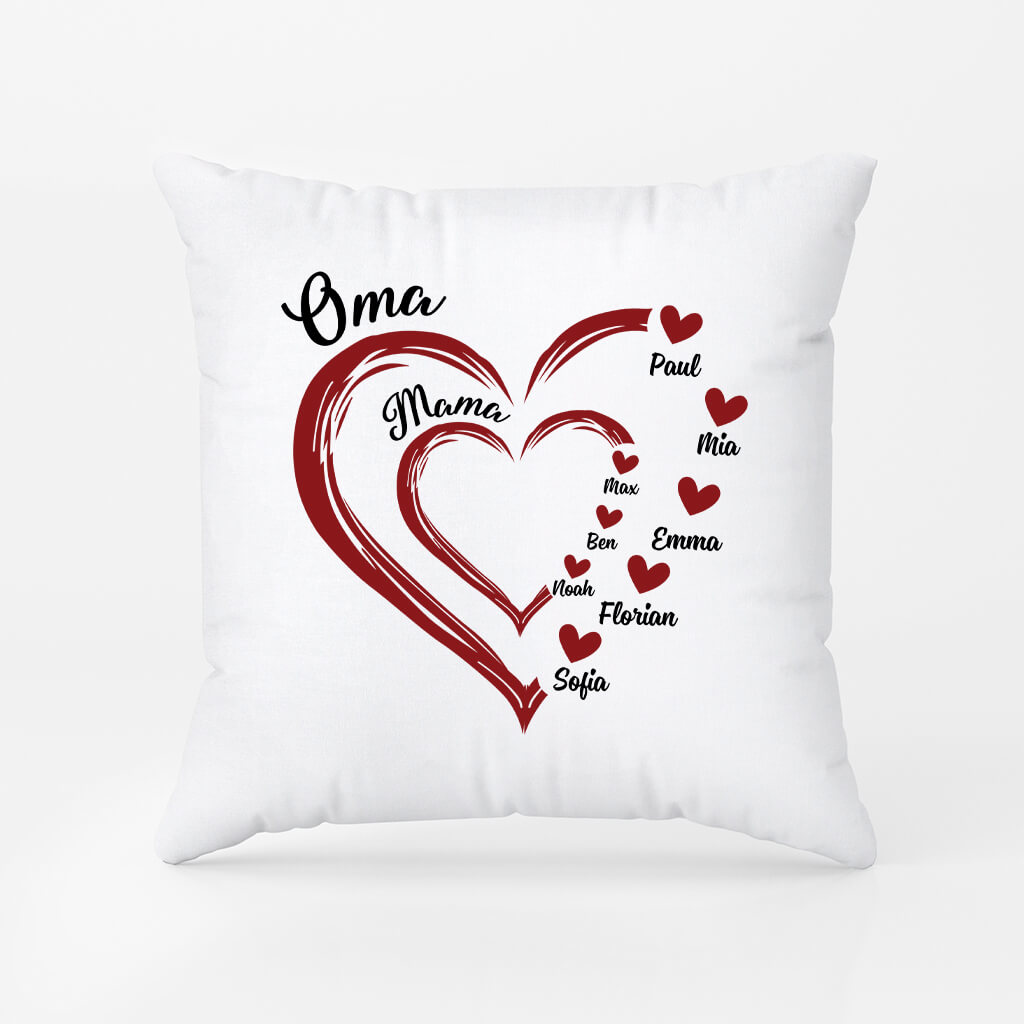 Oma Mama Kinder - Personalisiertes Geschenk | Kissen für Omas/Mamas