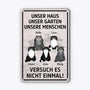 1990EGE1 personalisiertes mein haus mein garten meine menschen versuch es nicht mal turschild