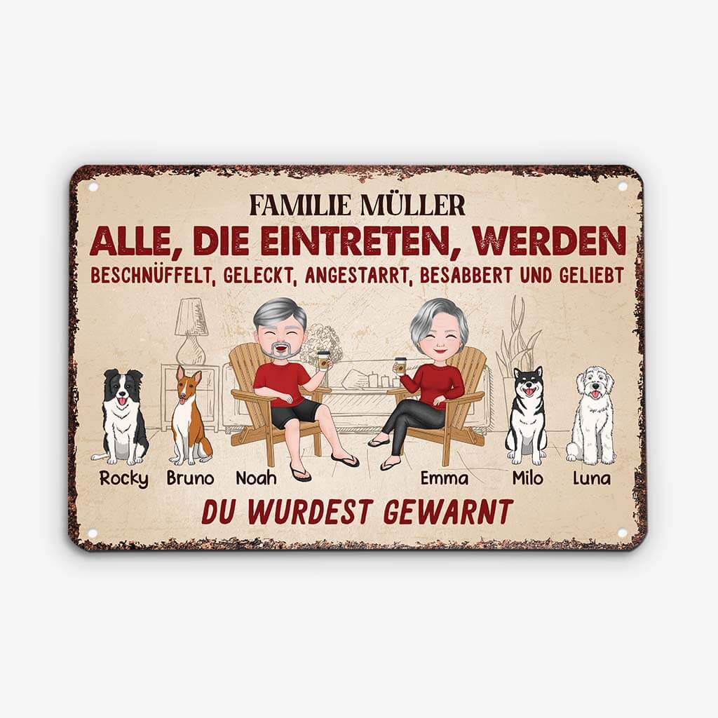 1991EGE2 personalisiertes alle die eintreten werden beschnuffelt geleckt angestarrt angesabbert und geliebt turschild_fafbe79f d95a 4127 9473 5fd64c860b35