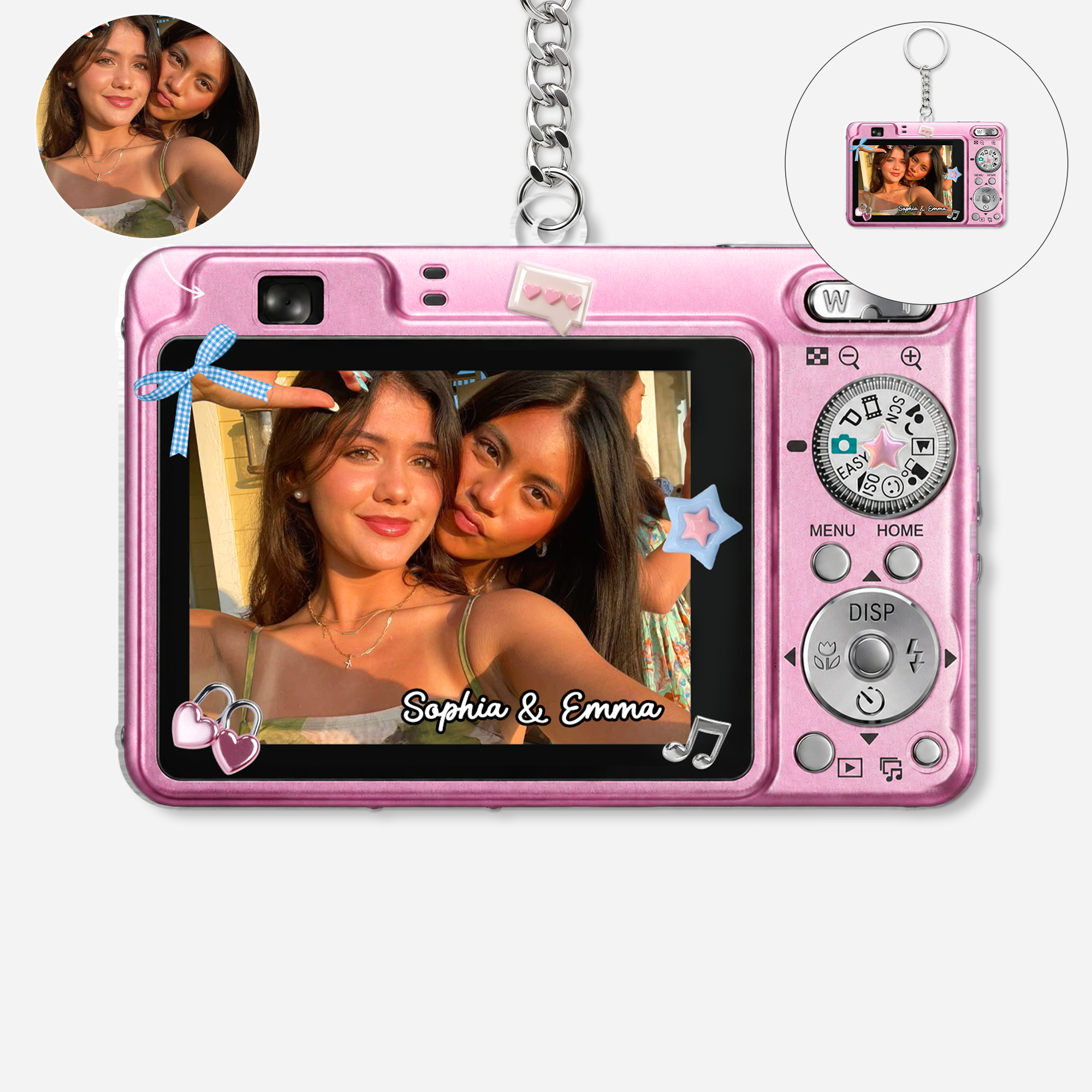 [3D-Druck-Effekt] Besties - Personalisierte Geschenke Foto | Acryl Schlüsselanhänger Beste Freunde 商品缩略图