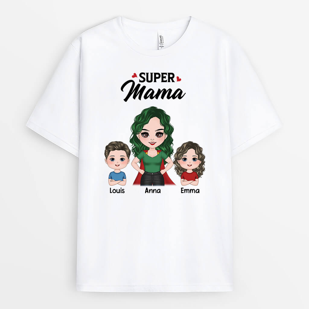Super Mama - Personalisiertes Geschenk | T-shirt für Mamas