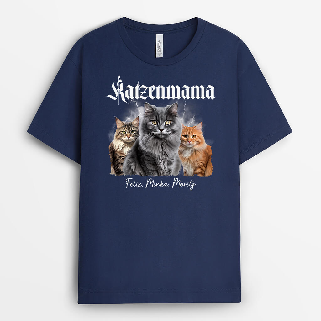 Katzenpapa/Katzenmama - Personalisiertes Geschenk | T-shirt für Katzenliebhaber