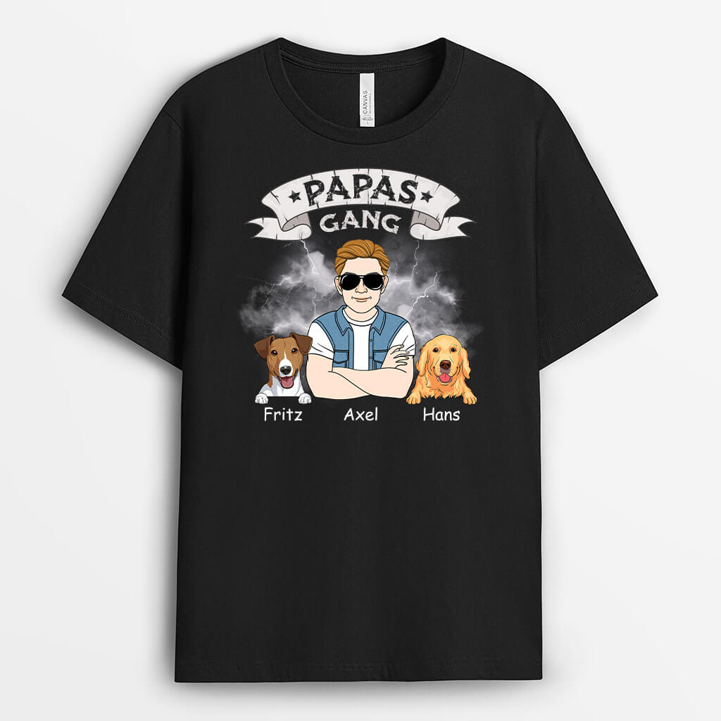 Papas Bande - Personalisiertes Geschenk | T-shirt für Hundeliebhaber