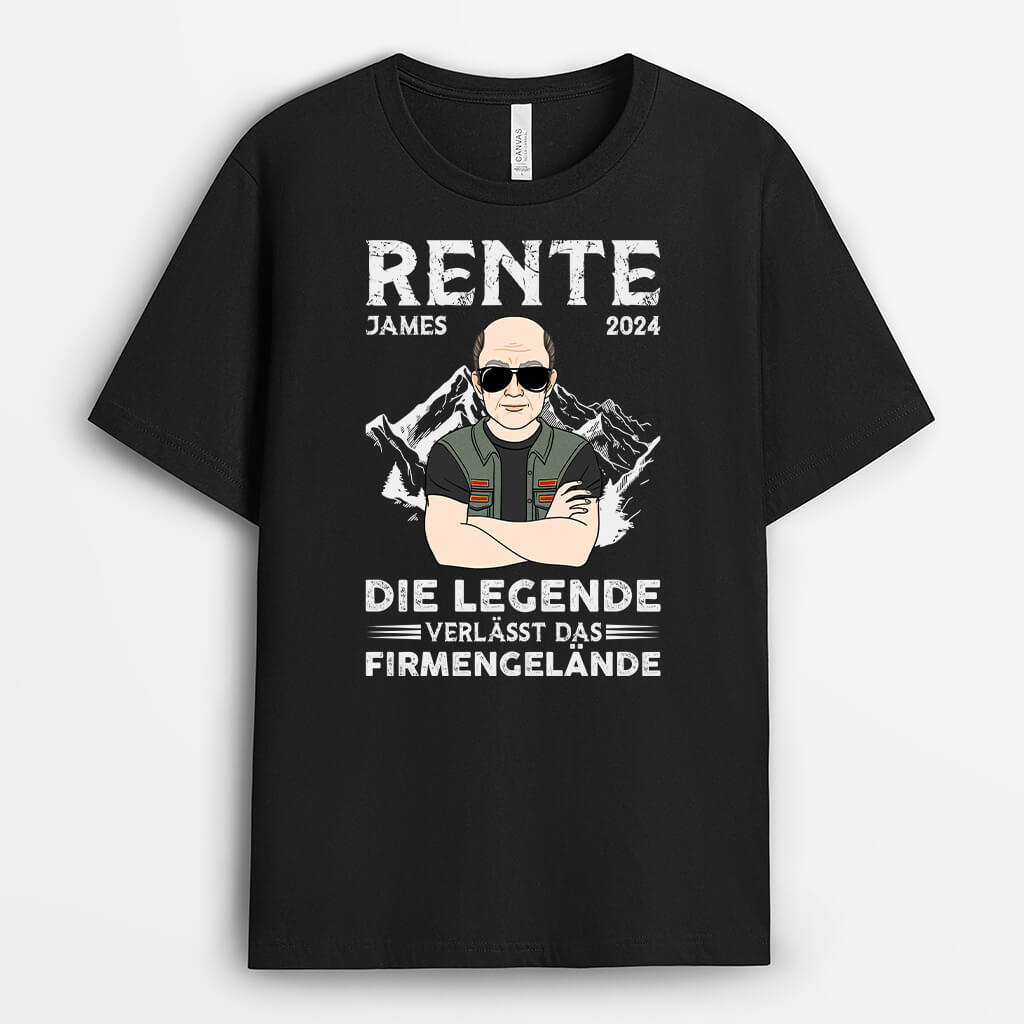 Rente Die Legende Verlässt Das Firmengelände - Personalisiertes Geschenk | T-shirt für Papas
