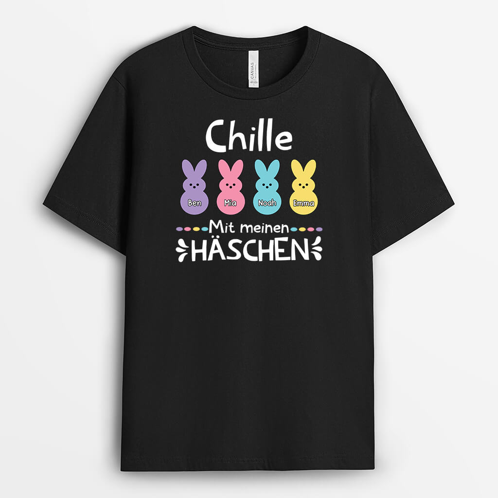 Chille Mit Meinen Häschen - Personalisiertes Geschenk | T-Shirt für Ostern