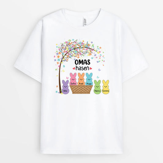 2045AGE1 personalisiertes omas mamas hasen t shirt