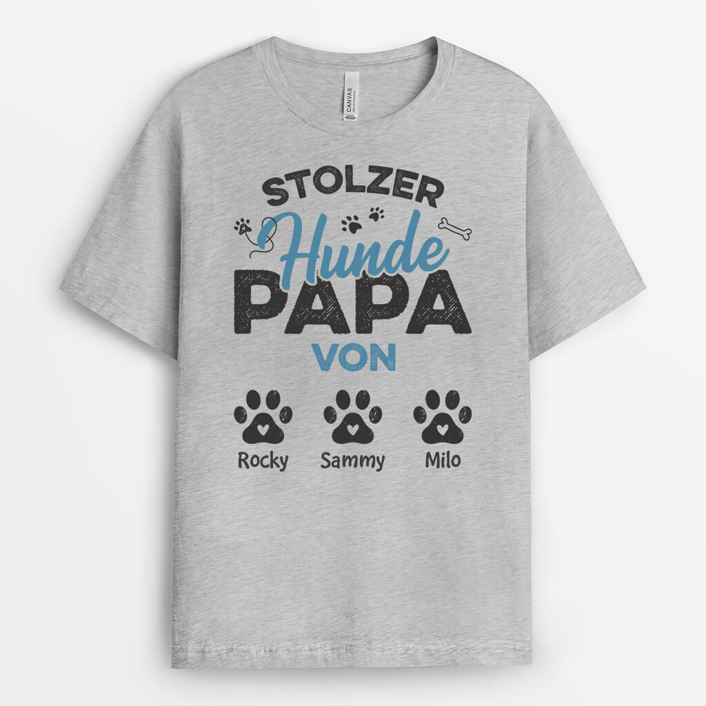 Stolzer Hundepapa Von - Personalisiertes Geschenk | T-shirt für Papas