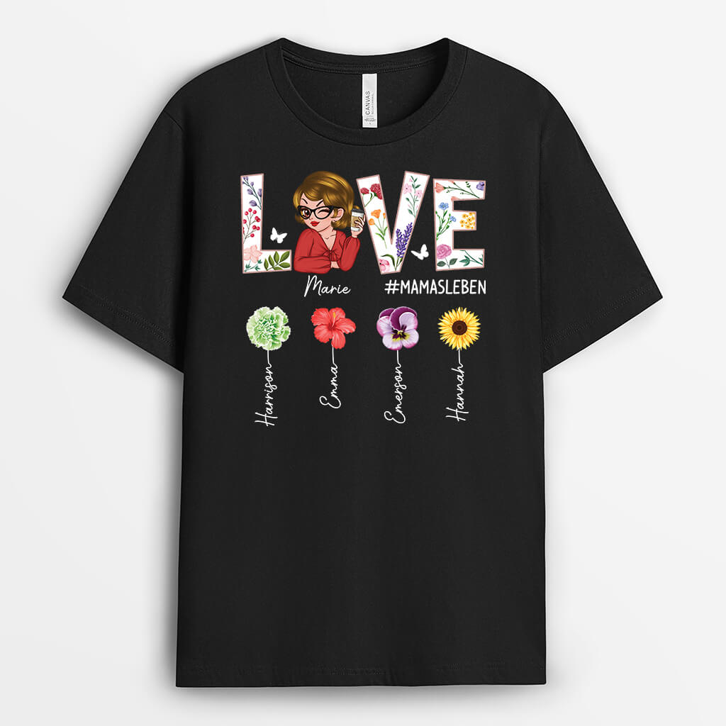 Liebe Mama - Personalisiertes Geschenk | T-Shirt für Frauen