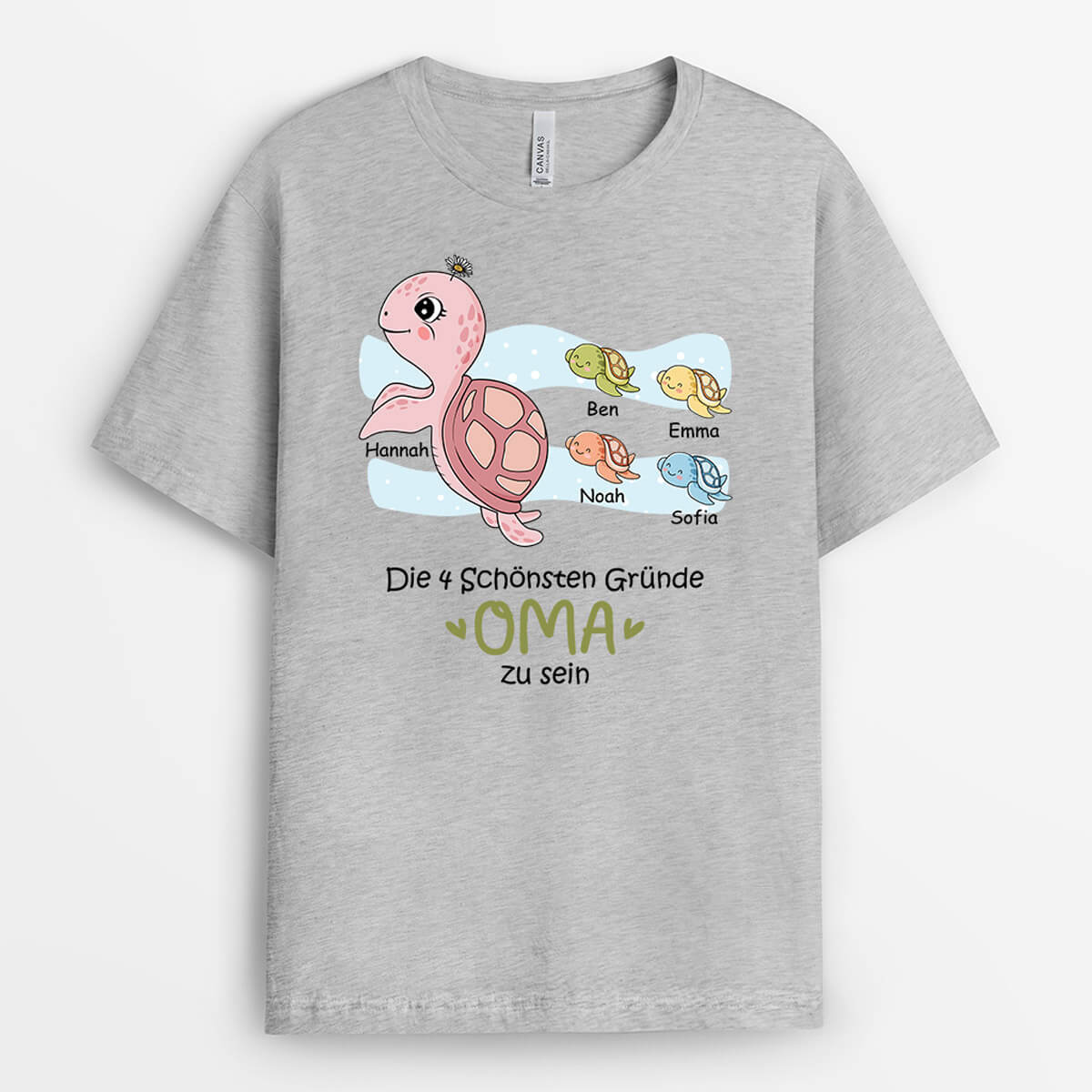 2129AGE2 personalisiertes schildkrote oma t shirt