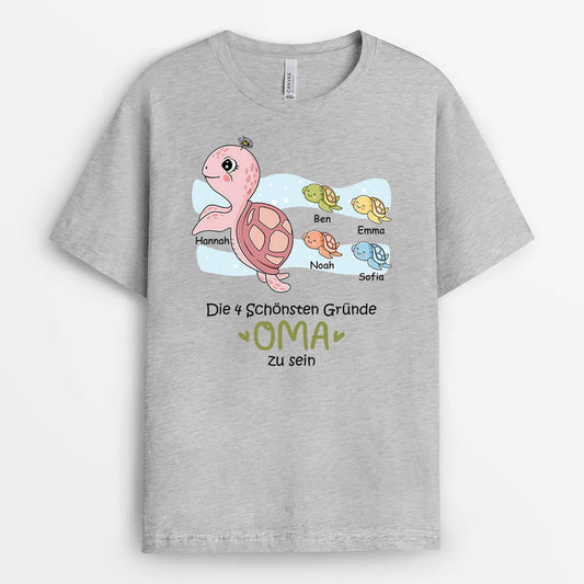 2129AGE2 personalisiertes schildkrote oma t shirt