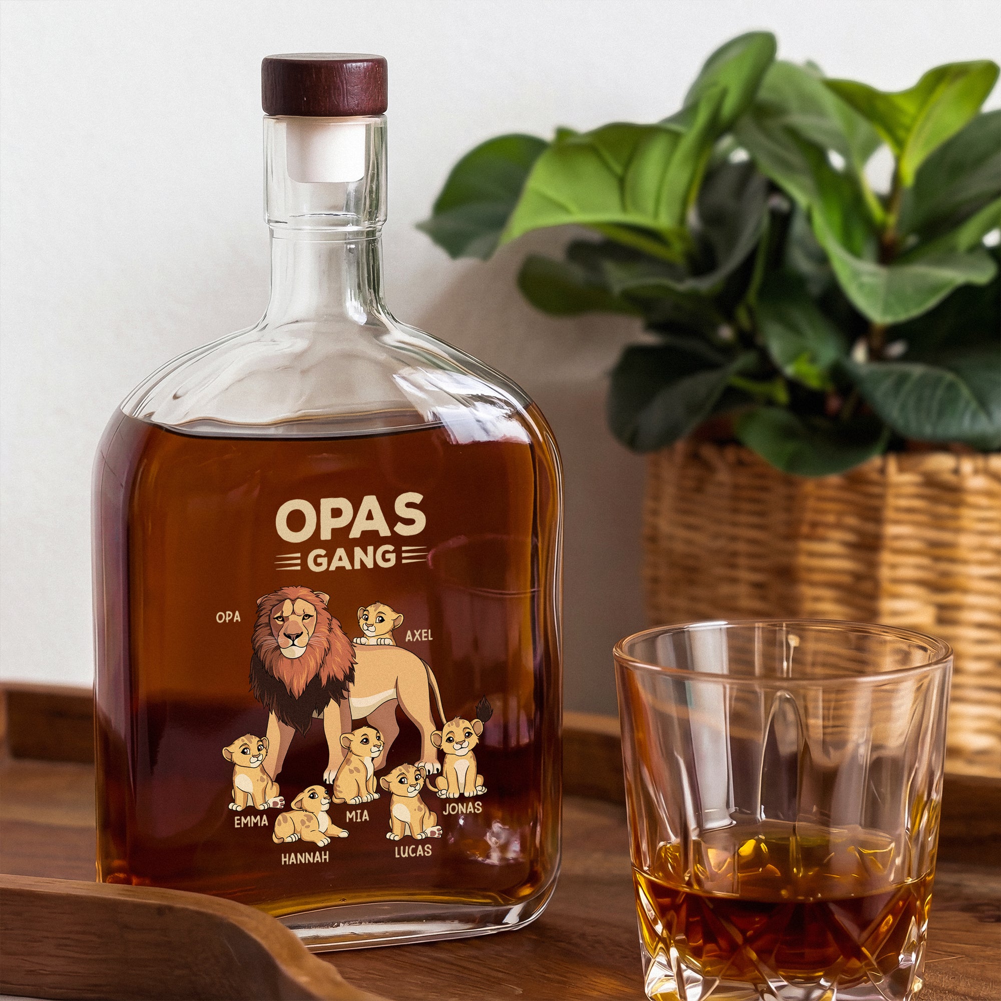 2137AGE2 papas gang lowe personalisiertes geschenk  whiskyflasche papa opa 2137ai6p5b