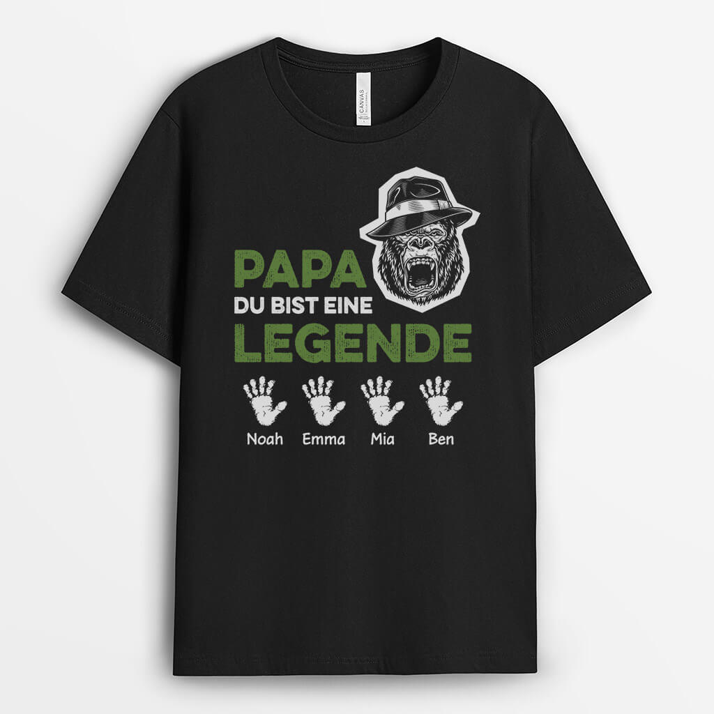 Papa Du Bist Eine Legende - Personalisiertes Geschenk | T-Shirt für Papas