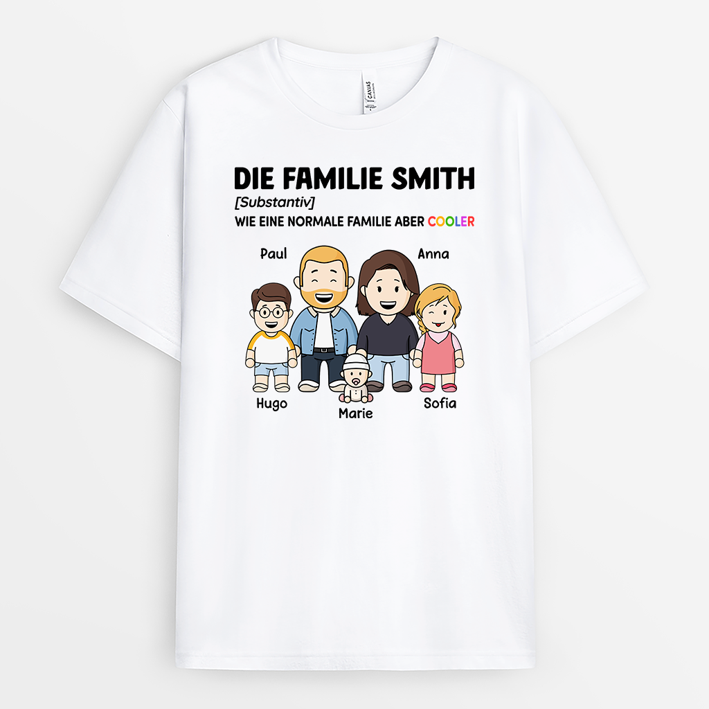 Die Dinosaurier Familie Wie Eine Normale Familie Aber Cooler - Personalisiertes Geschenk | T-Shirt für die Familie