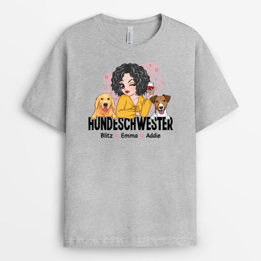 2166AGE2 personalisiertes hundemama t shirt