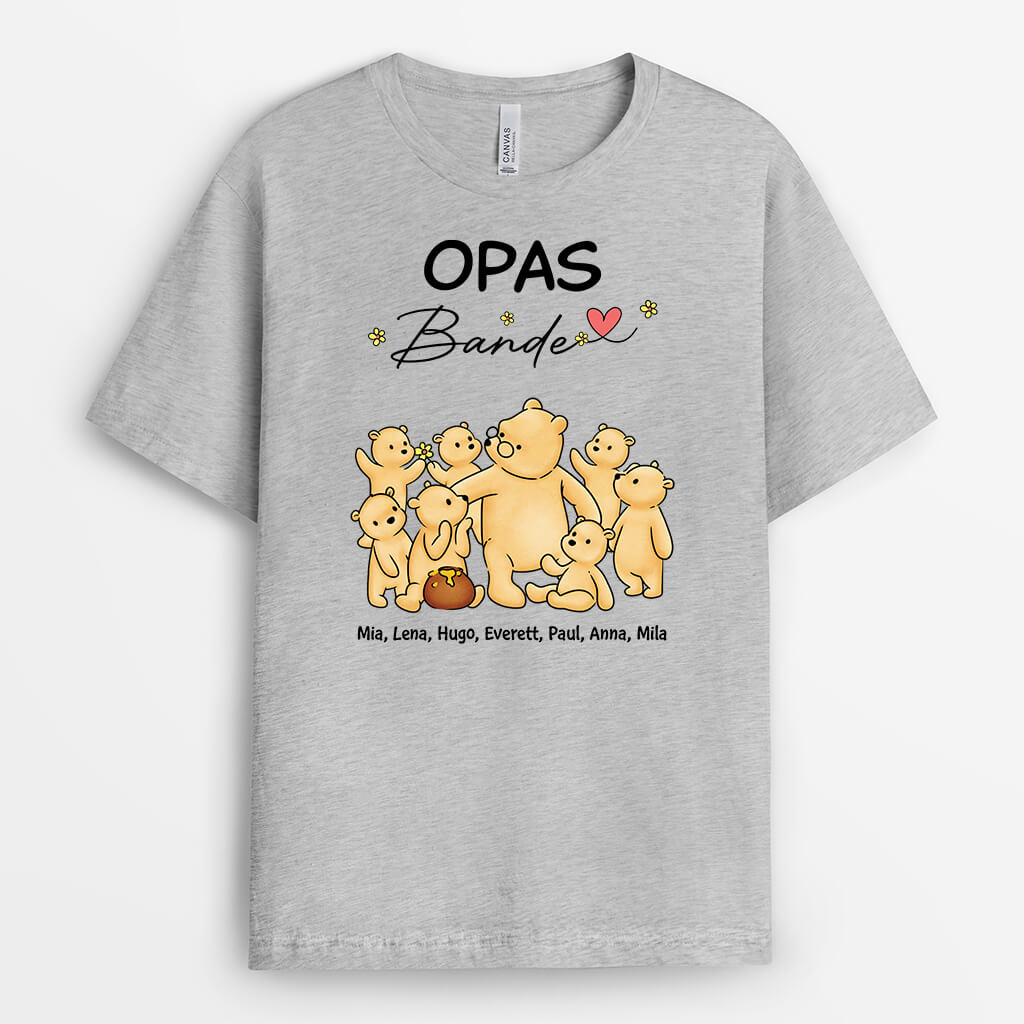 Papas/Opas Bande Bär - Personalisiertes Geschenk | T-shirt für Papas