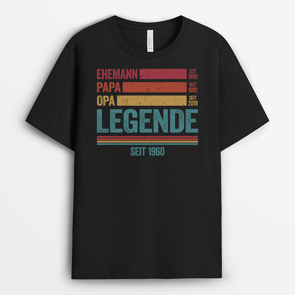 Ehemann Papa Opa Legende - Personalisiertes Geschenk | T-shirt für Herren