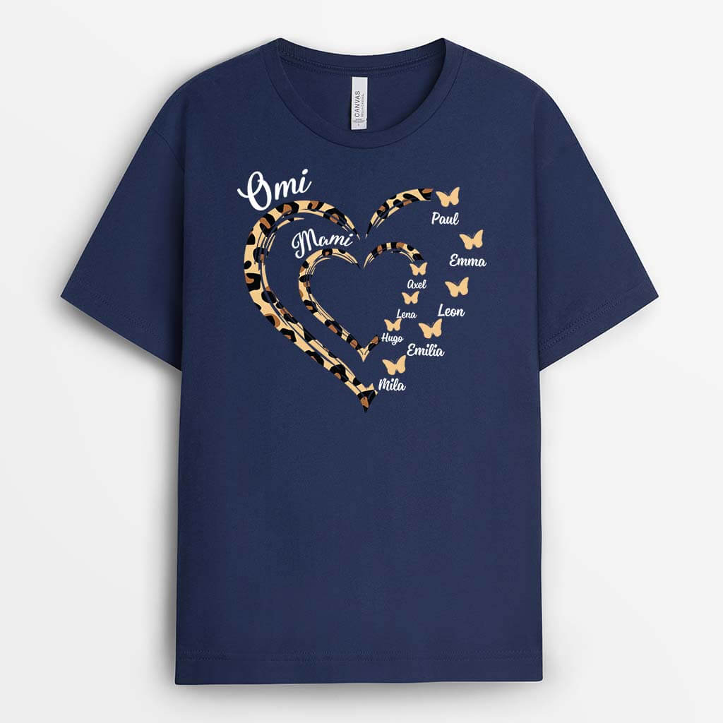 2183AGE2 personalisiertes oma mama schmetterlinge t shirt