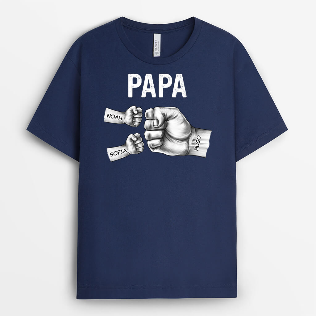 Papas Hände - Personalisiertes Geschenk | T-Shirt für Papas