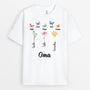 2200AGE1 personalisiertes blumen schmetterlinge oma t shirt