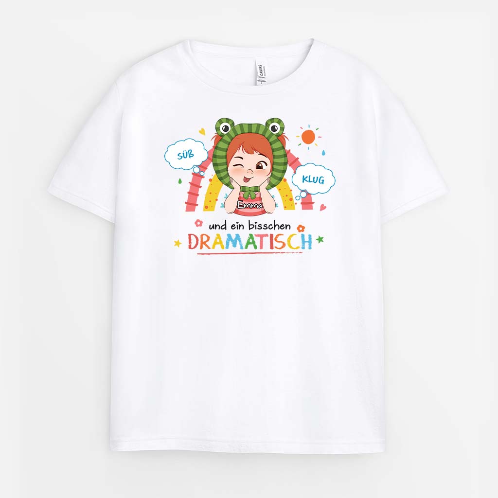 Süß Klug Und Ein Bisschen Dramatisch - Personalisiertes Geschenk | T-shirt für Kinder