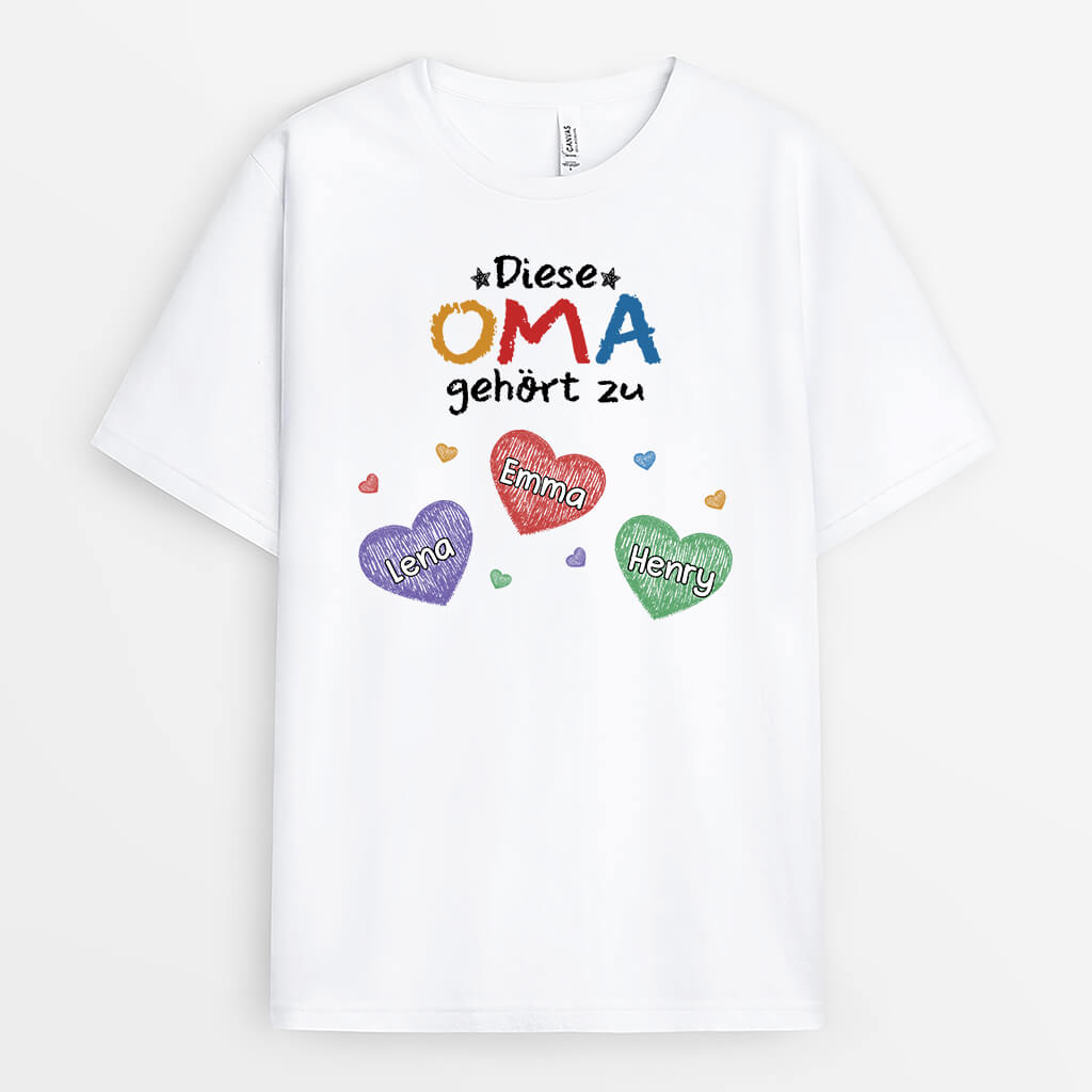 Diese Oma/Mama Gehört Zu - Personalisiertes Geschenk | T-shirt für Omas/Mamas