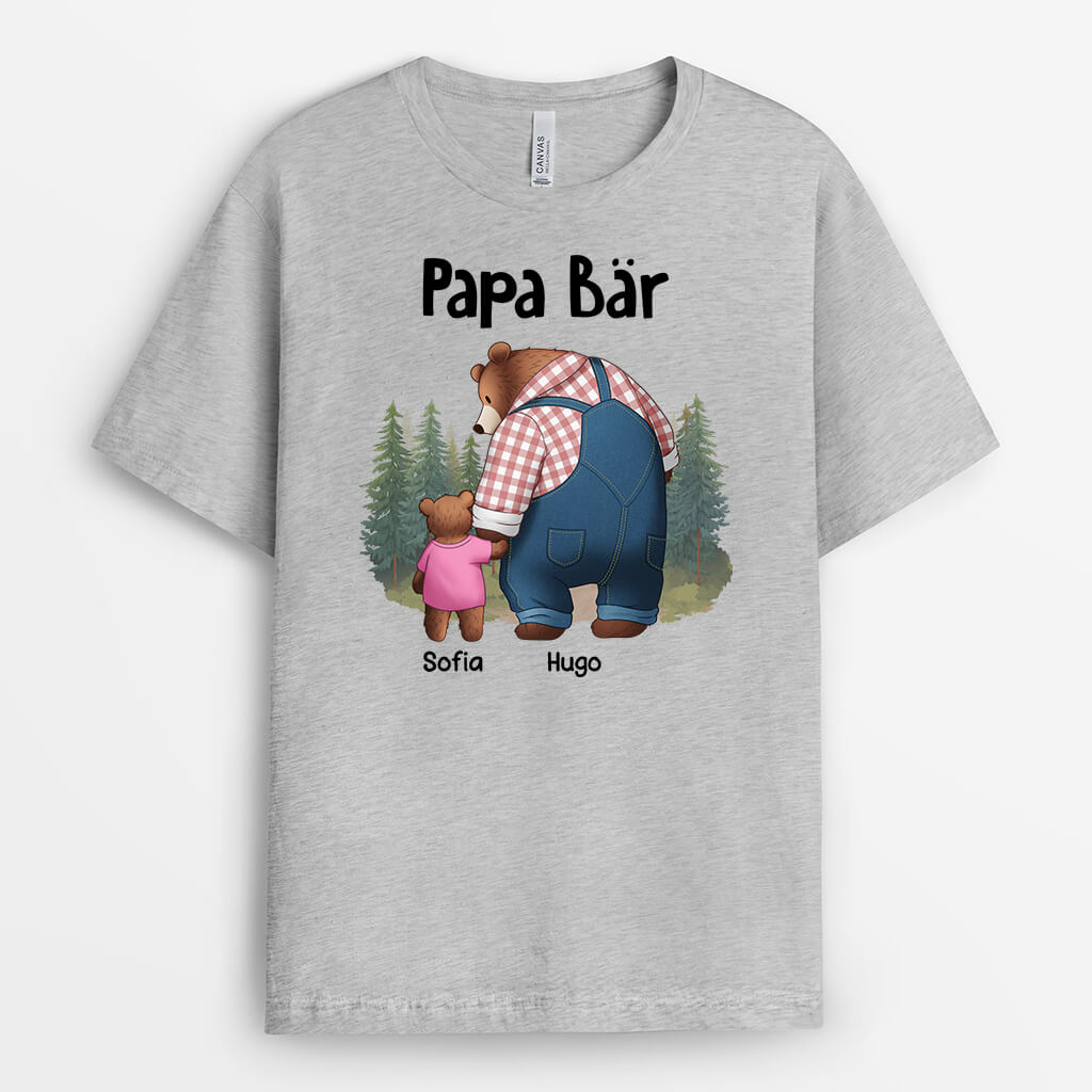 Papa Bär - Personalisiertes Geschenk | T-shirt für Papas