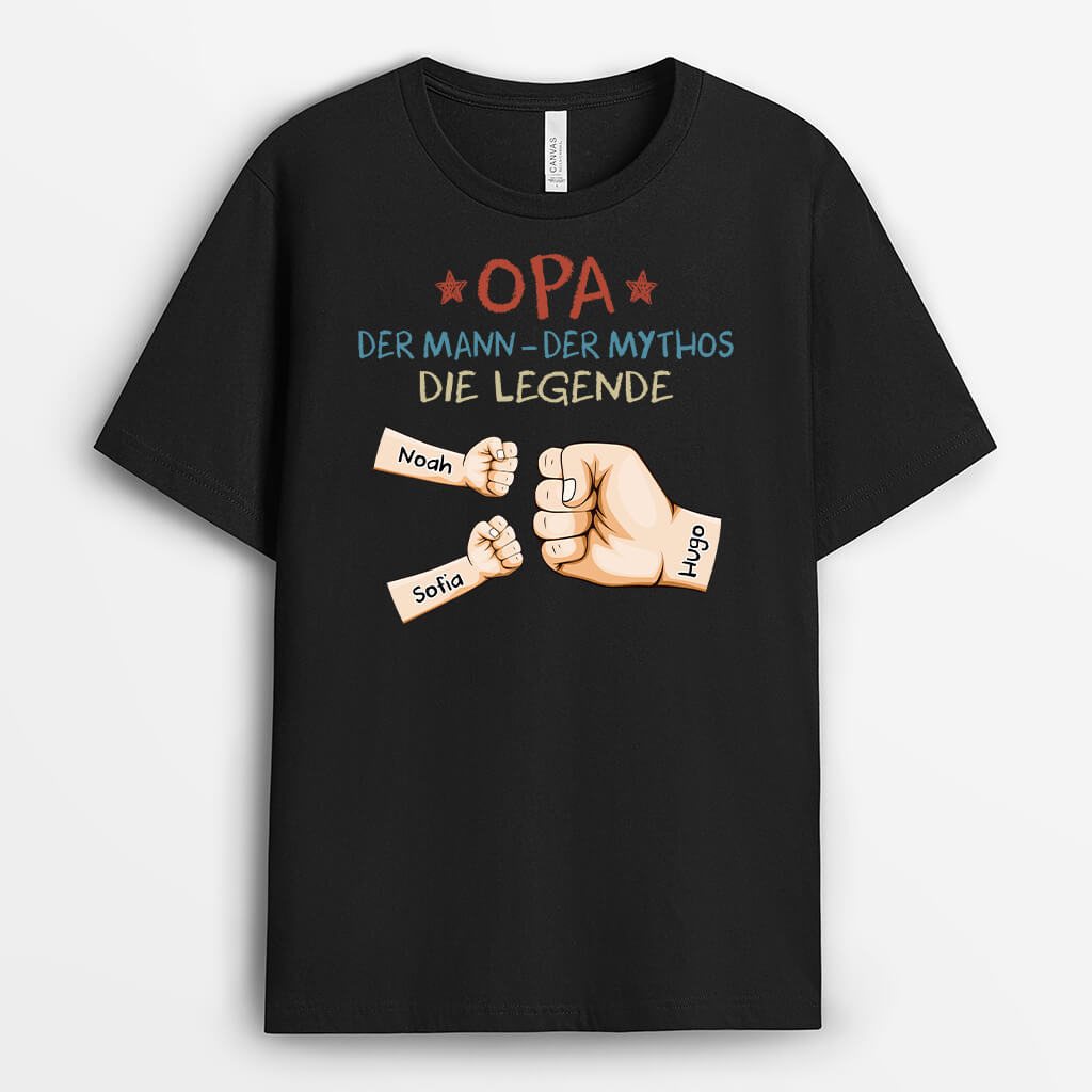 Papa Der Mann Der Mythos Die Legende - Personalisiertes Geschenk | T-shirt für Papas