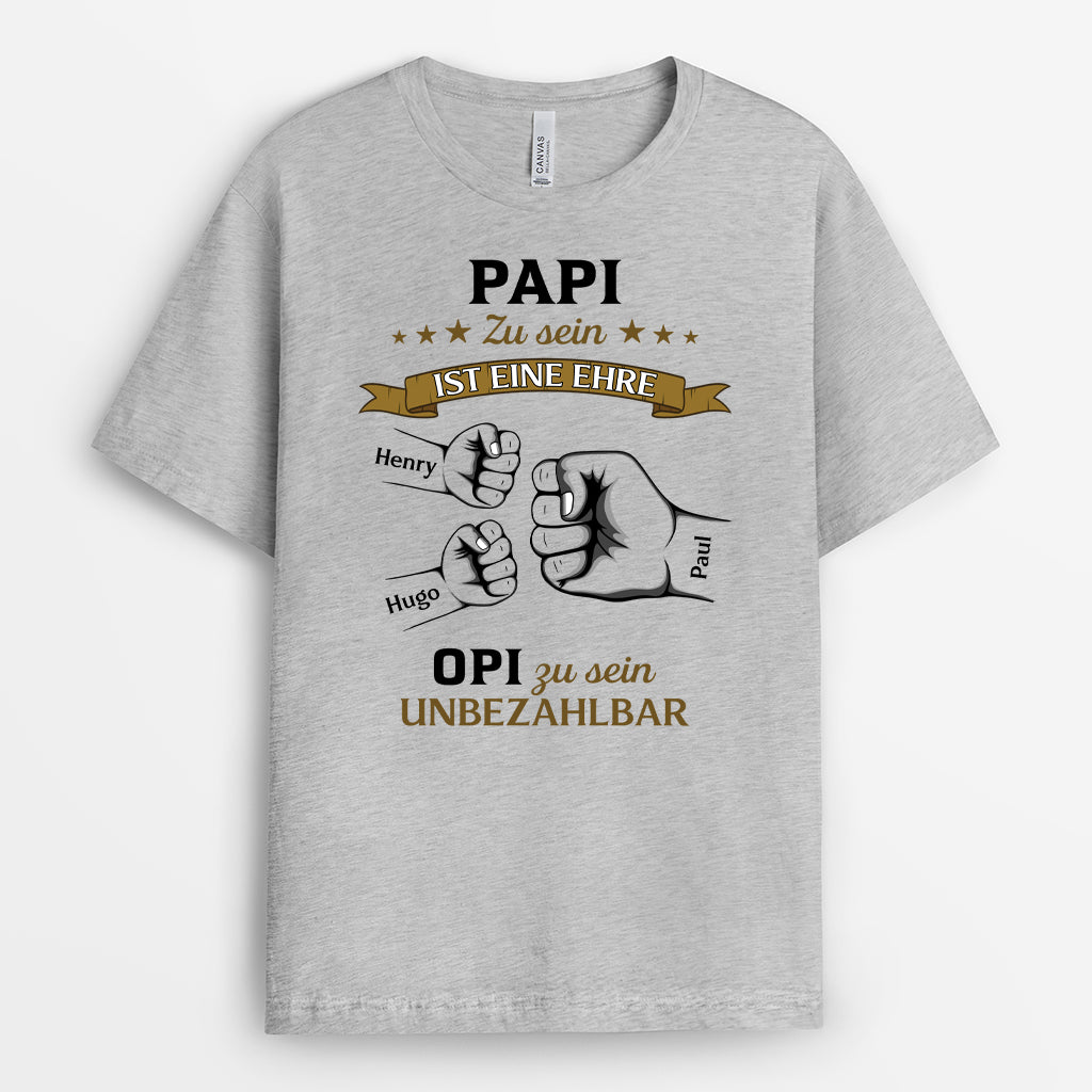 2268AGE2 personalisiertes papa zu sein ist eine ehre opa zu sein unbezahlbar t shirt 2268a388b