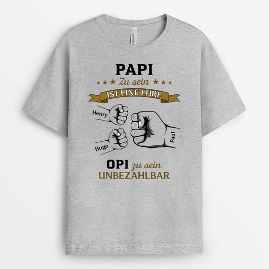 2268AGE2 personalisiertes papa zu sein ist eine ehre opa zu sein unbezahlbar t shirt 2268a388b