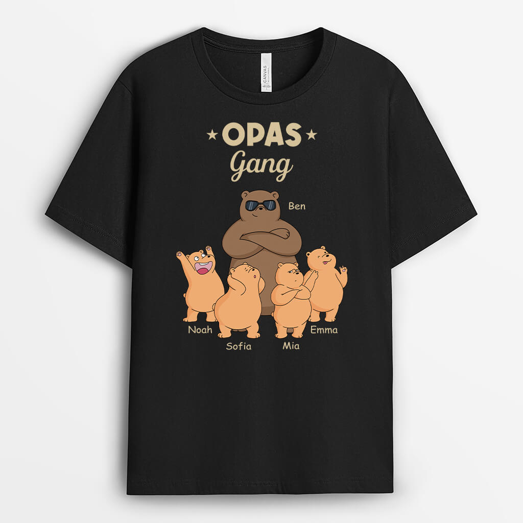 Papas/Opas Bande Bär - Personalisiertes Geschenk | T-shirt für Papas