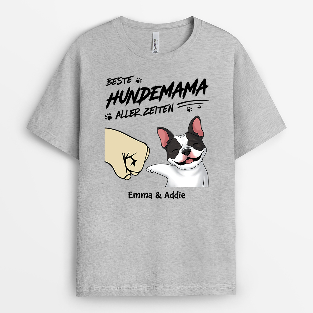 2279AGE2 personalisiertes bester hundepapa beste hundemama aller zeiten t shirt 2279a5g5c
