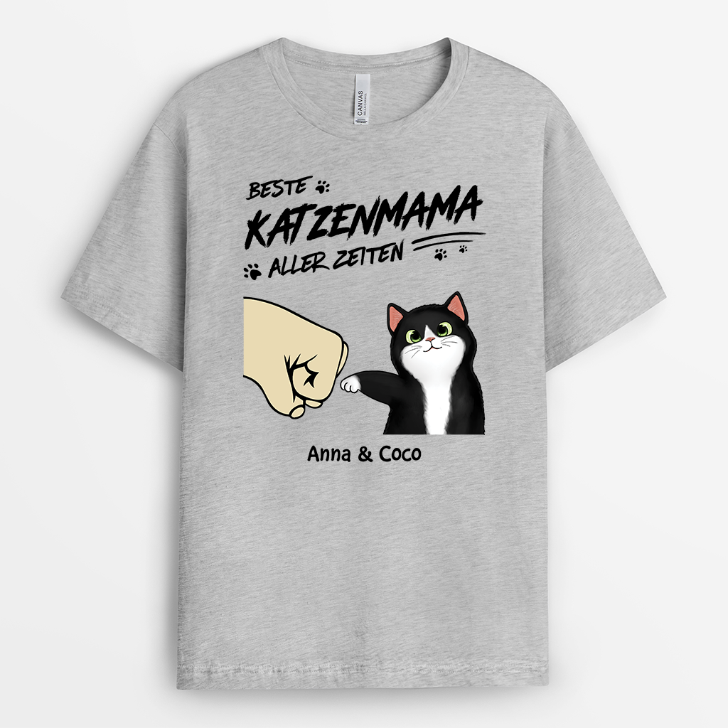 2279AGE2 personalisiertes bester katzenpapa beste katzenmama aller zeiten t shirt 2279a5g5d