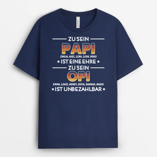2306AGE2 personalisiertes papa zu sein ist eine ehre opa zu sein unbezahlbar t shirt 2306a9g5b